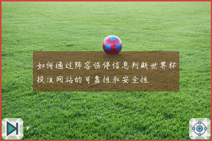 如何通过阵容伤停信息判断世界杯投注网站的可靠性和安全性