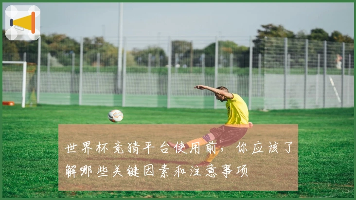 世界杯竞猜平台使用前，你应该了解哪些关键因素和注意事项