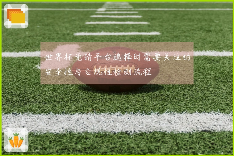 世界杯竞猜平台选择时需要关注的安全性与合规性检测流程